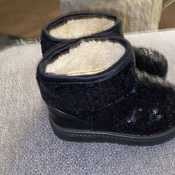 Black Sequin Boots Toddler Girl, Sz. 8c - Picture 4 of 4